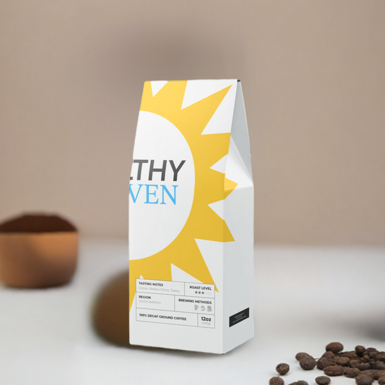 Available in 12oz packs of whole bean and ground options. Roasted in the US from globally sourced ingredients.