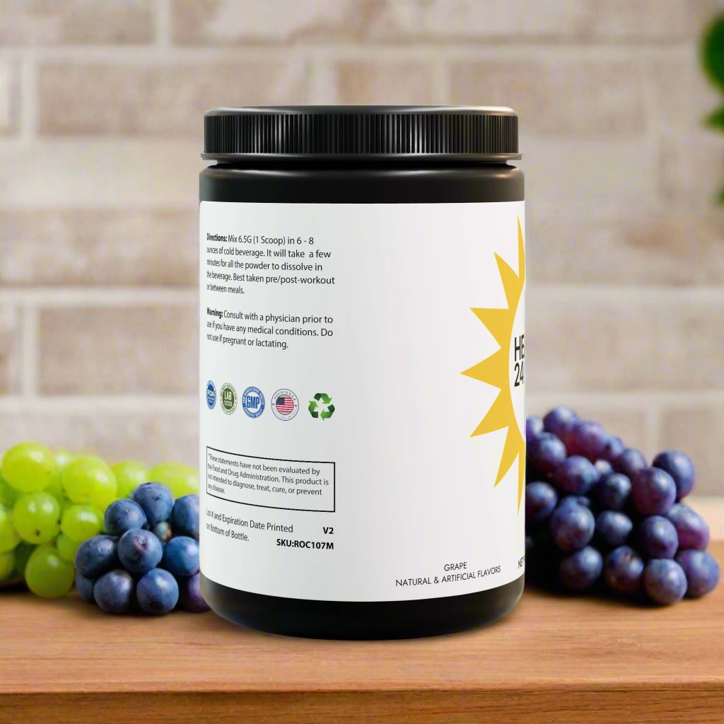 BCAA Supplement, Grape (325g, 11.46oz, 50 servings).