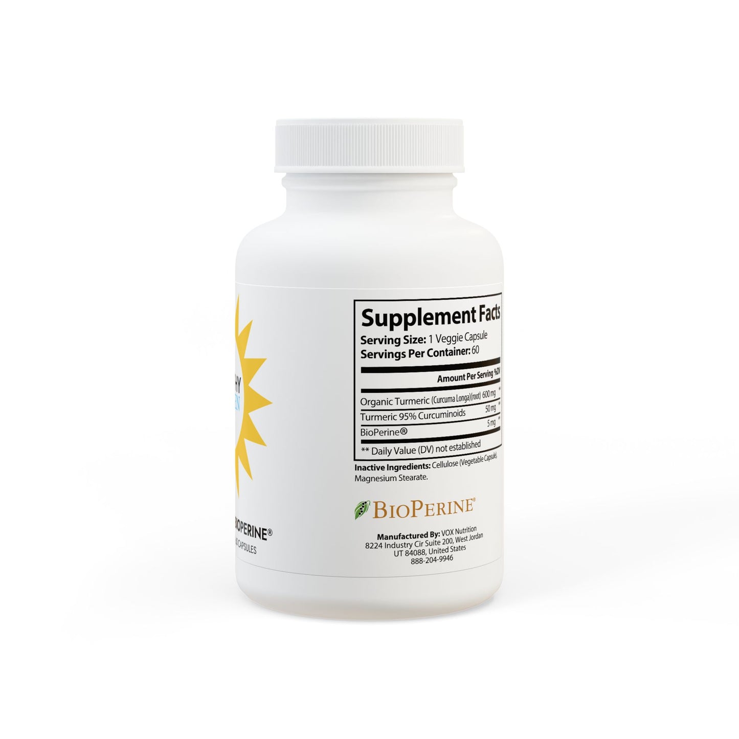 Turmeric with BioPerine® (Black Pepper Fruit Extract) Supplement (60 Capsules).....